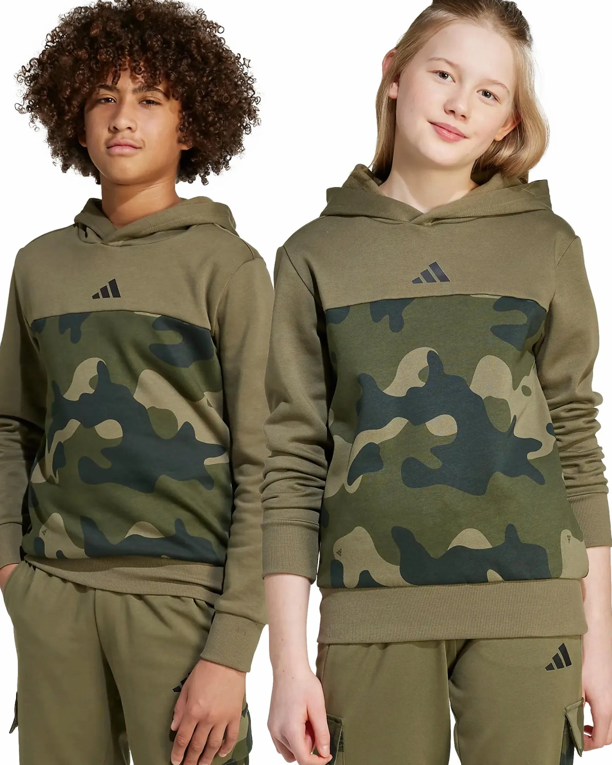 ADIDAS camo fl hood jr- Genser·Hettegensere