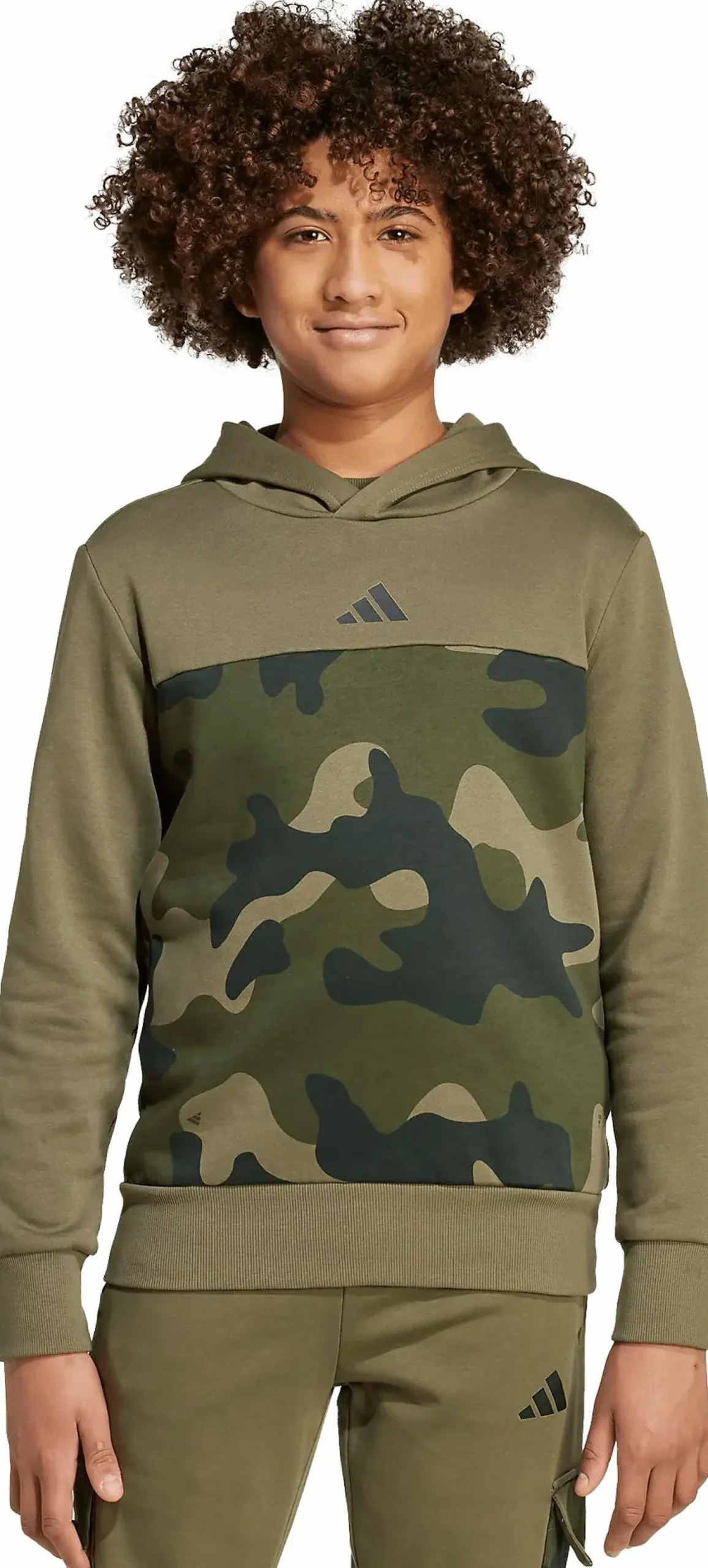 ADIDAS camo fl hood jr- Genser·Hettegensere