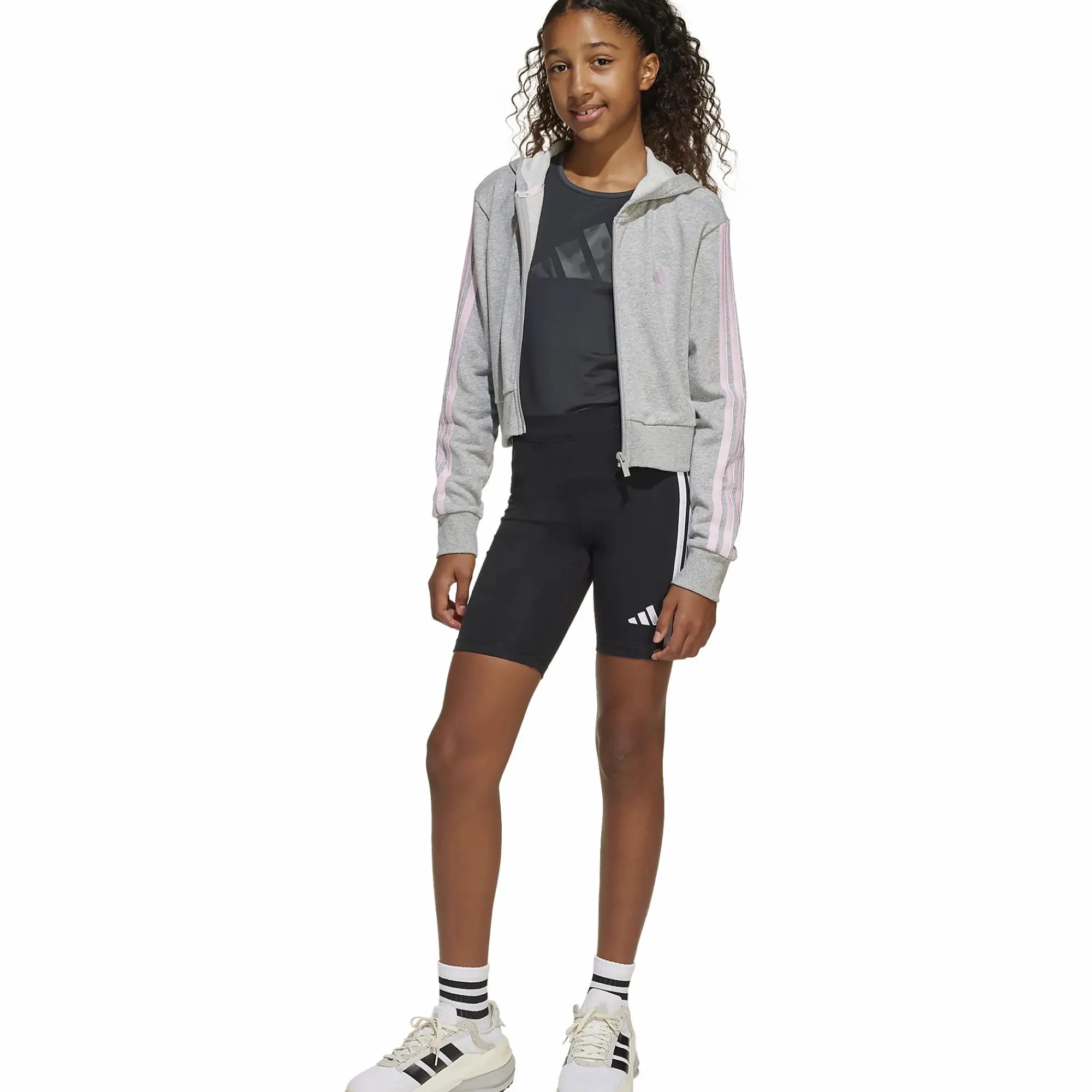 ADIDAS jg 3s ft fz cro- Genser·Hettegensere
