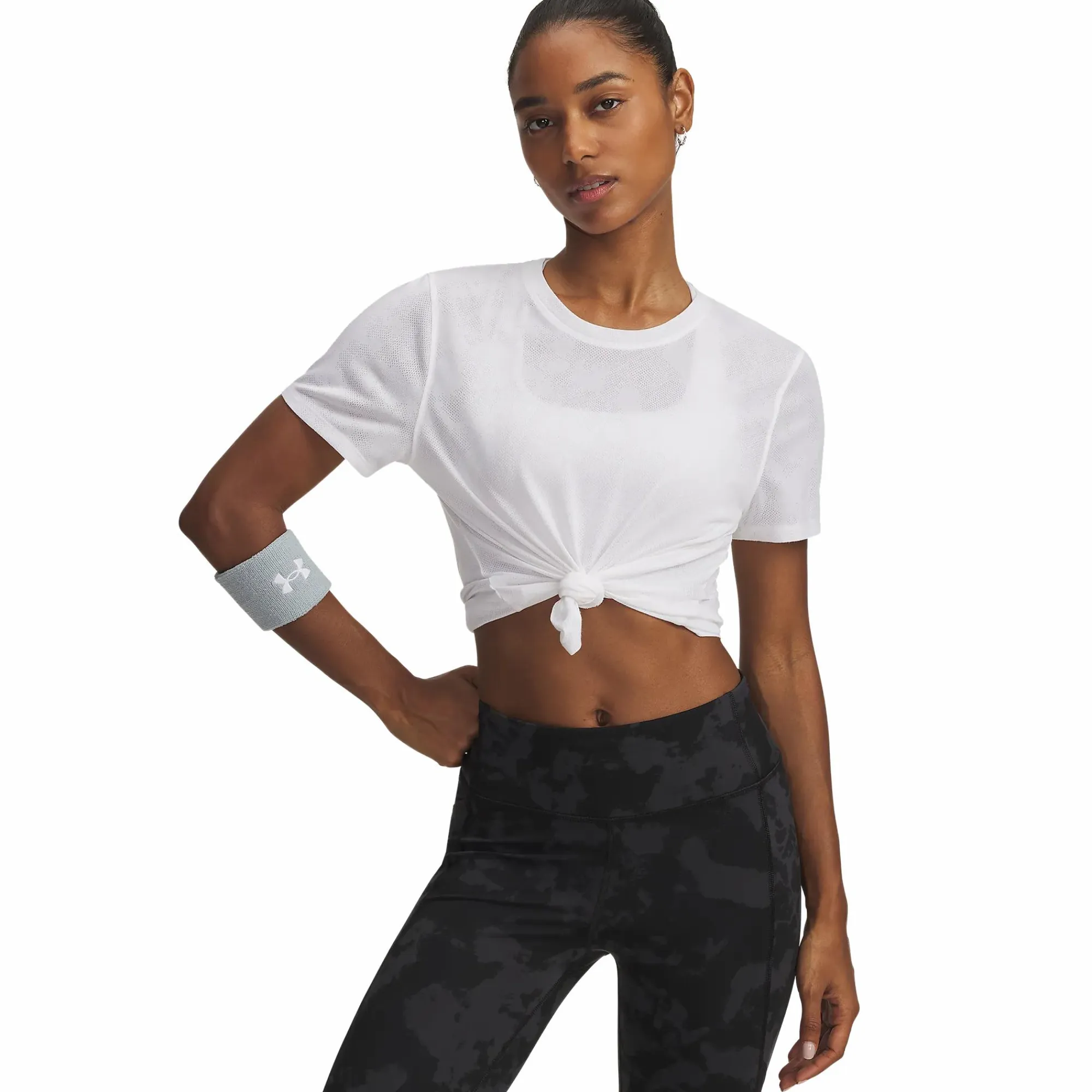 UNDER ARMOUR launch jacquard tee w- Genser·Treningsgensere|Treningsklær