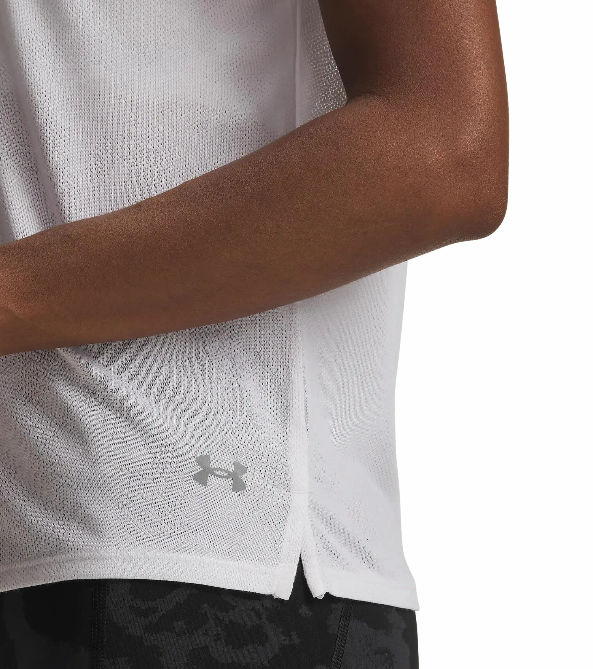 UNDER ARMOUR launch jacquard tee w- Genser·Treningsgensere|Treningsklær