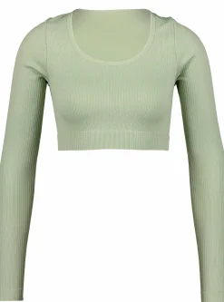 TRIDRI ribbed seamless cr ls w- Genser·Treningsgensere|Treningsklær