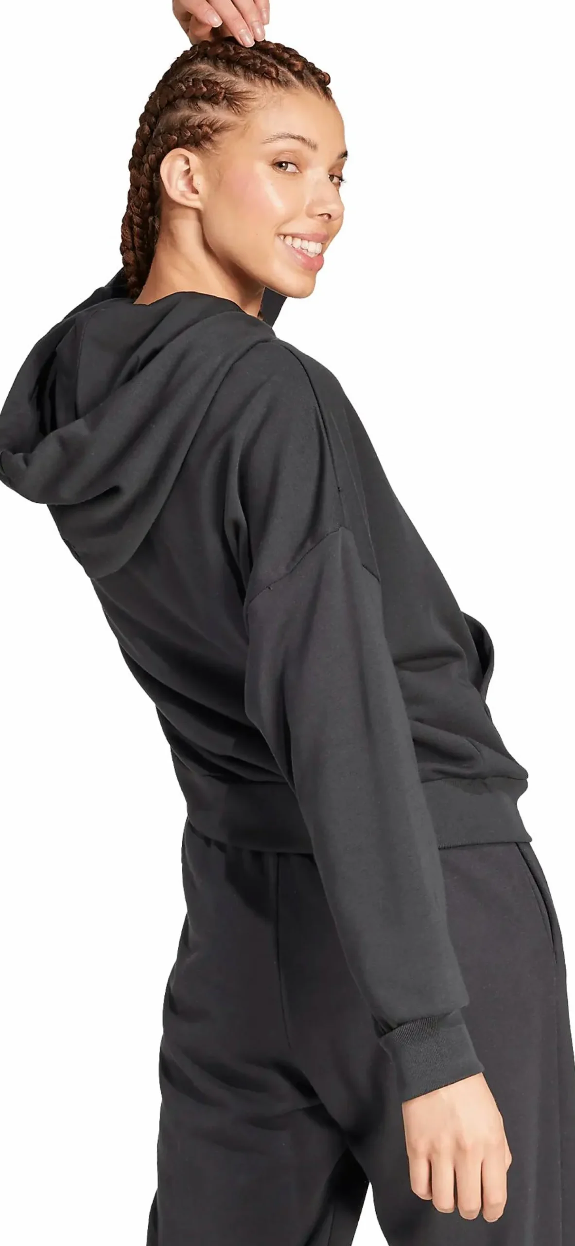 ADIDAS w big logo ft hood- Genser·Hettegensere