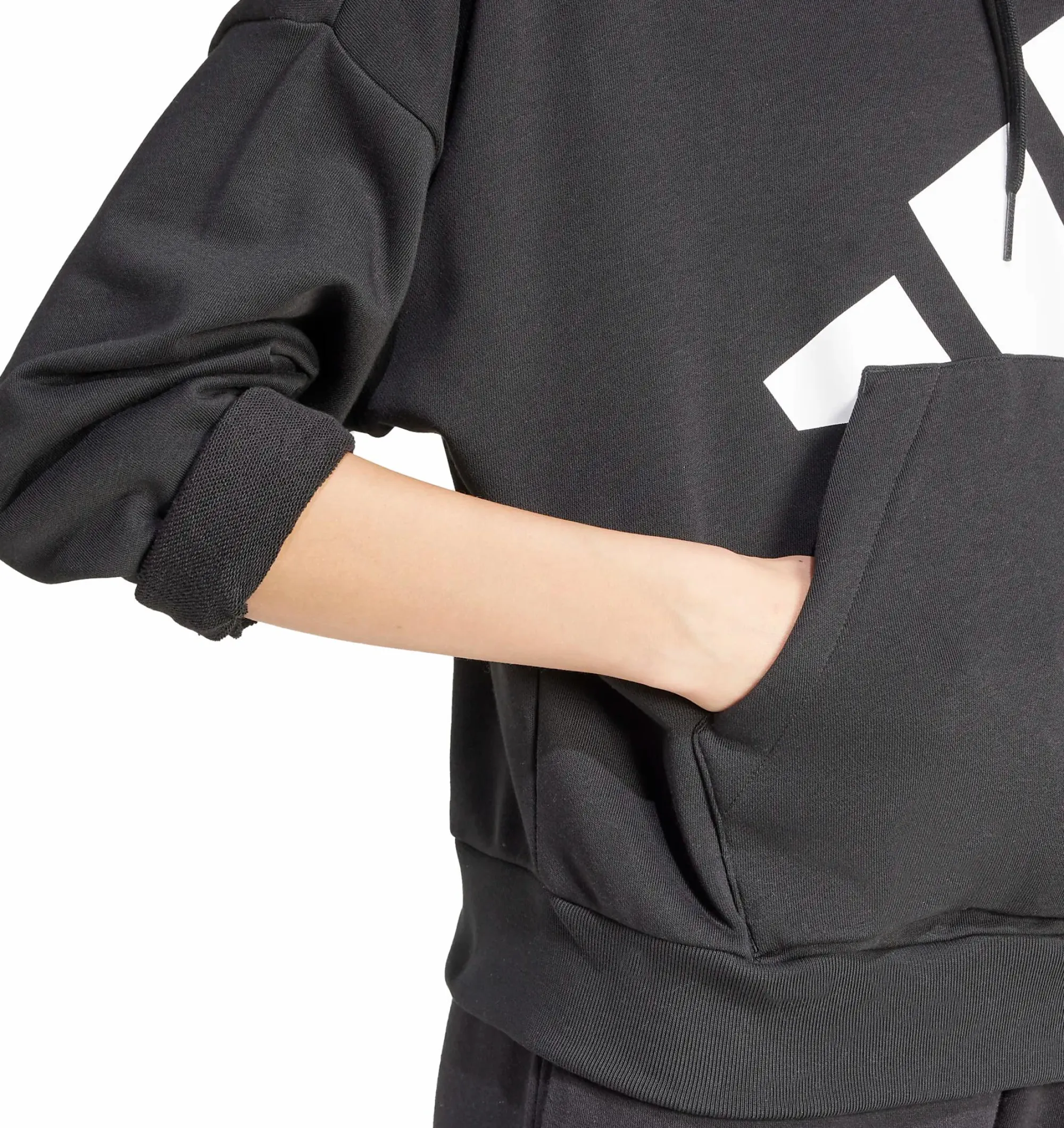 ADIDAS w big logo ft hood- Genser·Hettegensere